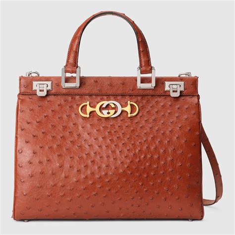 gucci ostrich bag ebay|Gucci zumi tote bag.